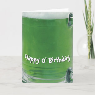 Irish Birthday Green Beer Kaart