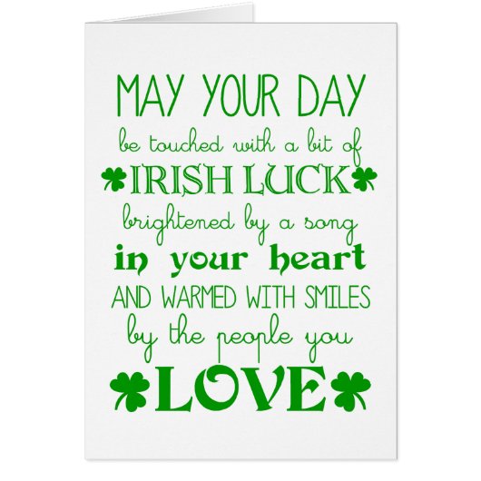 Irish Blesscard aanpassen (Voorkant)