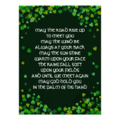 Irish Blessin - Shamrock Design Perfect Poster (Voorkant)