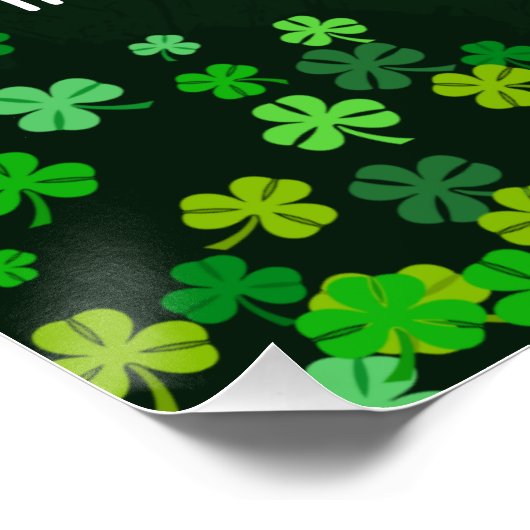 Irish Blessin - Shamrock Design Perfect Poster (Hoek)