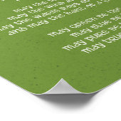 Irish Blessing and Shamrock Poster (Hoek)