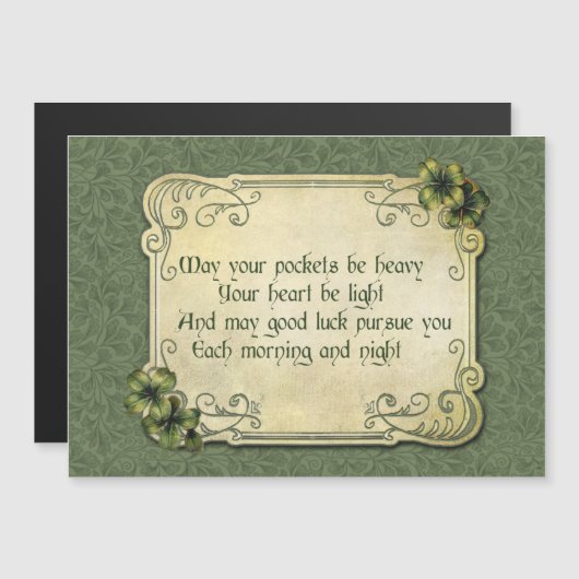 Irish Blessing and Shamrocks (Voorkant / Achterkant)