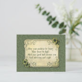 Irish Blessing and Shamrocks Briefkaart (Staand voorkant)