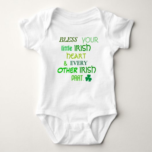 Irish Blessing Baby Creeper Romper (Voorkant)