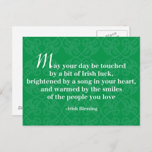 Irish Blessing Briefkaart (Voorkant / Achterkant)