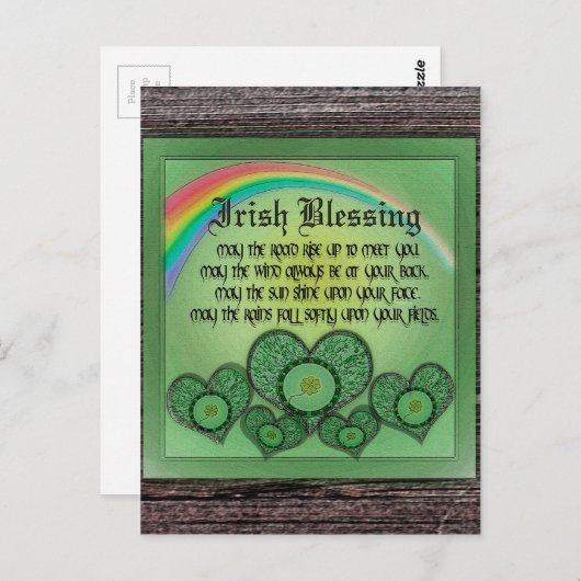 Irish Blessing Briefkaart (Voorkant / Achterkant)