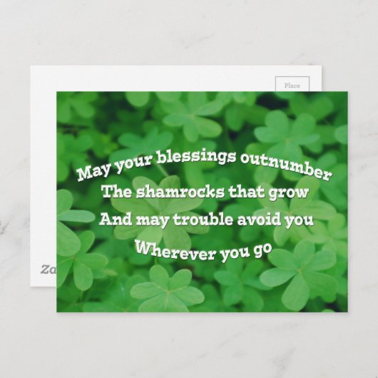 Irish Blessing Briefkaart (Voorkant / Achterkant)