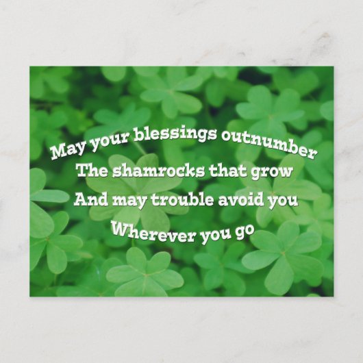 Irish Blessing Briefkaart (Voorkant)