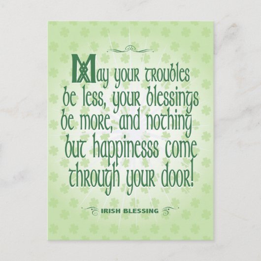 Irish Blessing Briefkaart (Voorkant)