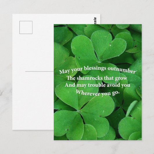 Irish Blessing Briefkaart (Voorkant / Achterkant)