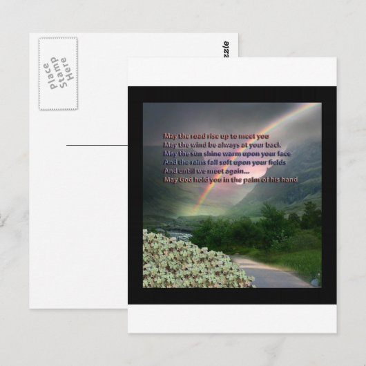 IRISH BLESSING BRIEFKAART (Voorkant / Achterkant)