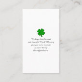 Irish Blessing Celebration of Life Memorial Kaart Visitekaartje (Achterkant)