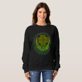 Irish Blessing Celtic Knot 4 Leaf C St Patrick's D Trui (Voorkant volledig)