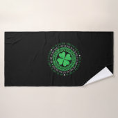 Irish Blessing Celtic Knot 4 Leaf Clover - St. Pat Badhanddoek (Badhanddoek)