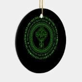 Irish Blessing Celtic Knot 4 Leaf Clover - St. Pat Keramisch Ornament (Rechts)