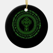 Irish Blessing Celtic Knot 4 Leaf Clover - St. Pat Keramisch Ornament (Voorkant)