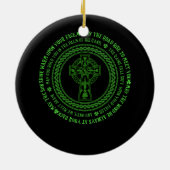 Irish Blessing Celtic Knot 4 Leaf Clover - St. Pat Keramisch Ornament (Achterkant)