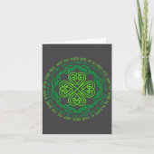 Irish Blessing Celtic Knot &amp; 4-leaf Clover Luc Kaart (Voorkant)