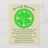 Irish Blessing Celtic Shamrock Briefkaart (Voorkant)