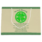 Irish Blessing Celtic Shamrock Groot Cadeauzakje (Voorkant)