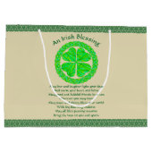 Irish Blessing Celtic Shamrock Groot Cadeauzakje (Achterkant)
