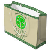 Irish Blessing Celtic Shamrock Groot Cadeauzakje (Achterkant Gekanteld)