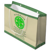 Irish Blessing Celtic Shamrock Groot Cadeauzakje (Voorkant Gekanteld)