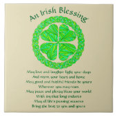 Irish Blessing Celtic Shamrock Tegeltje (Voorkant)