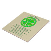 Irish Blessing Celtic Shamrock Tegeltje (Zijkant)