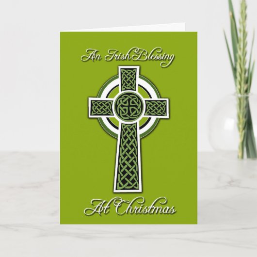 Irish Blessing Christmas Wenskaart Feestdagen Kaart (Voorkant)