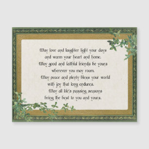 Irish Blessing & Clover in  Lijst