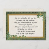 Irish Blessing & Clover in Lijst Feestdagenkaart (Voorkant / Achterkant)