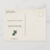  Irish Blessing & Clover in  Lijst Feestdagenkaart (Achterkant)
