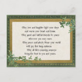  Irish Blessing & Clover in  Lijst Feestdagenkaart (Voorkant)