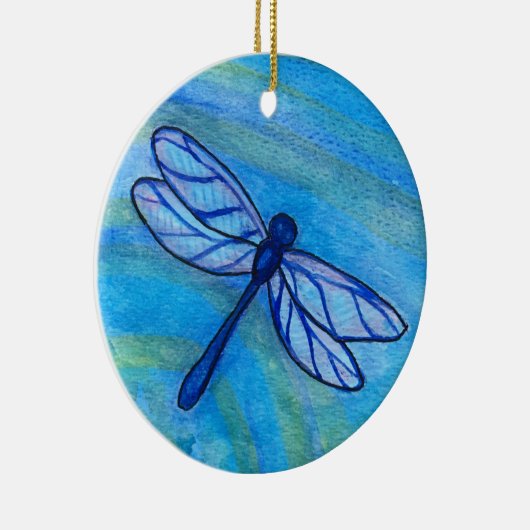 Irish Blessing Dragonfly Quote Ceramic Ornament (Rechts)