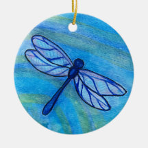 Irish Blessing Dragonfly Quote Ceramic Ornament