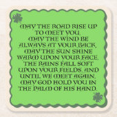 Irish Blessing Drink Coasters Kartonnen Onderzetters (Voorkant)
