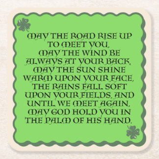 Irish Blessing Drink Coasters Kartonnen Onderzetters