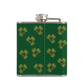 Irish Blessing en Shamrocks Donkergroen Heupfles (Achterkant)