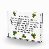 Irish Blessing en Shamrocks zwart en groen Fotoblokken (Rechts)