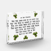 Irish Blessing en Shamrocks zwart en groen Fotoblokken (Links)