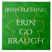Irish Blessing - "Erin Go Braugh" Tegeltje (Voorkant)