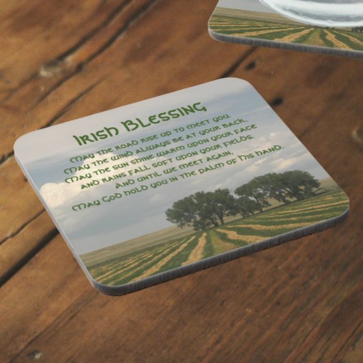 Irish Blessing Farmland Foto Bier Onderzetter