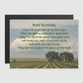 Irish Blessing Farmland Photo Magnetic Kaart (Voorkant / Achterkant)