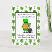 Irish Blessing | Fijne St Patrick's Day | Gnome Kaart (Voorkant)