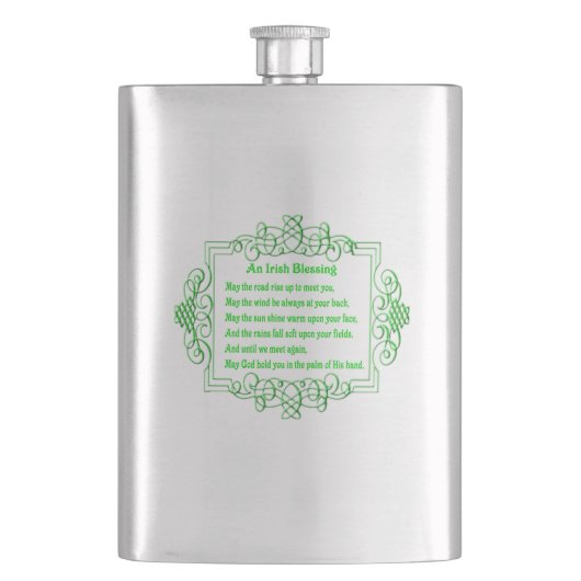 Irish Blessing Flask Heupfles (Voorkant)