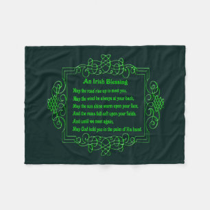 Irish Blessing Fleece Blanket Deken