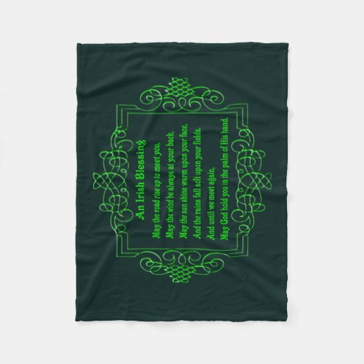 Irish Blessing Fleece Blanket Deken (Voorkant)