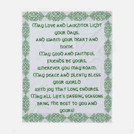 Irish Blessing Fleece Deken