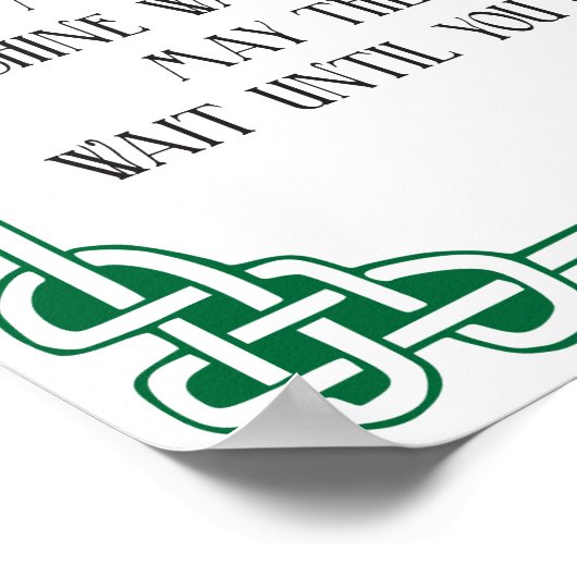 Irish Blessing for Bikers grappige motorfiets Poster (Hoek)